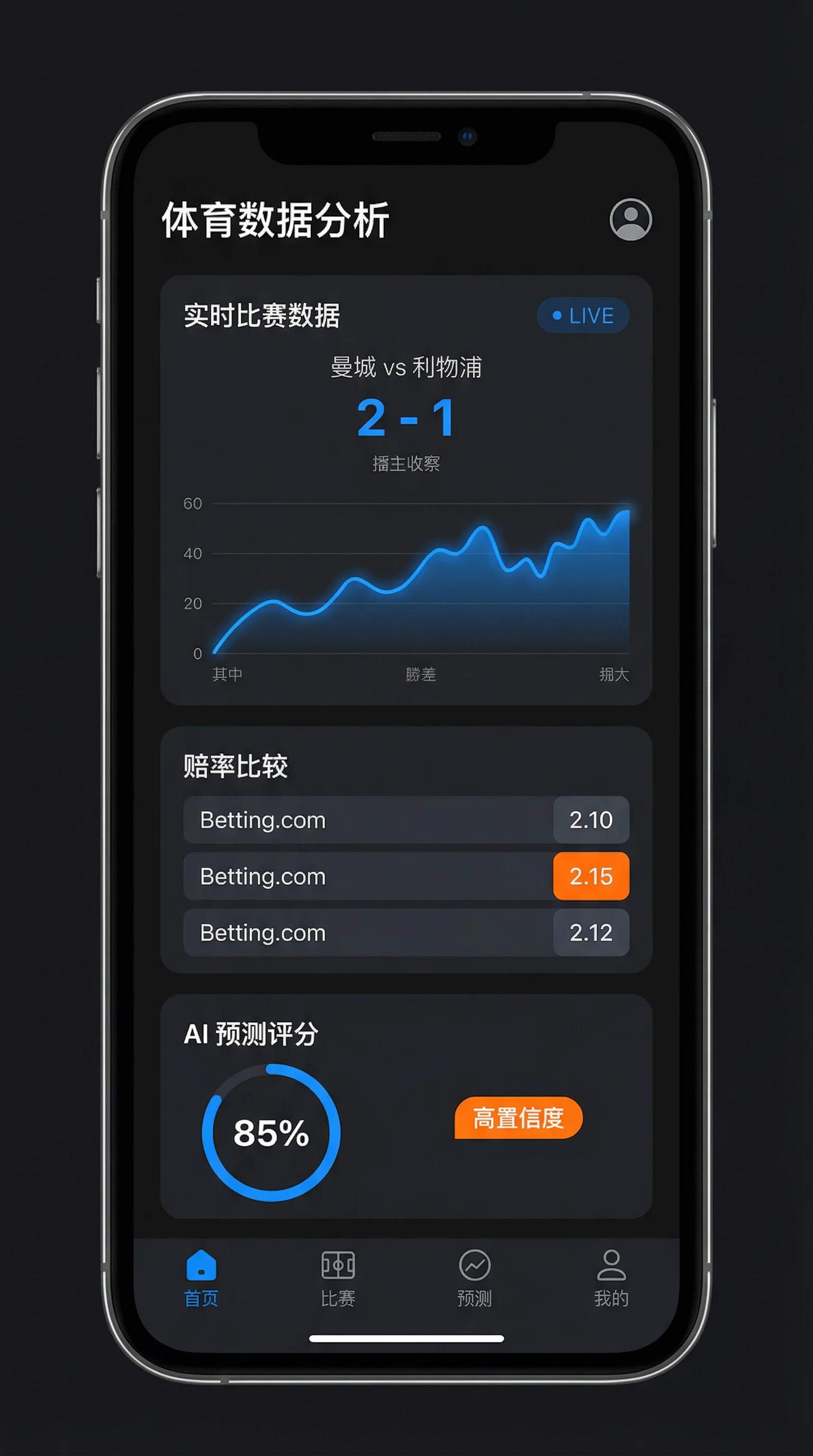 竞彩网APP主界面截图 - 亚博电竞体育 移动端数据分析